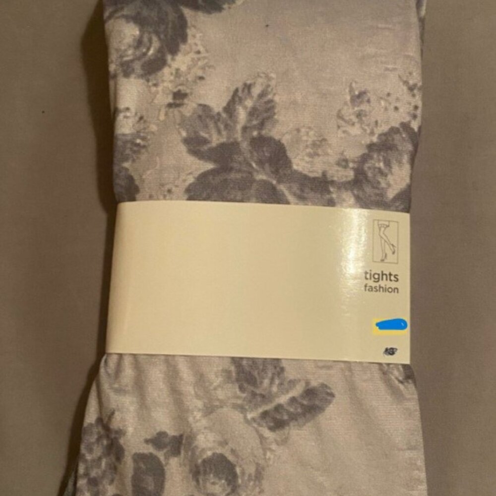 New with Tags Grey Rose Tights Size Small/Medium